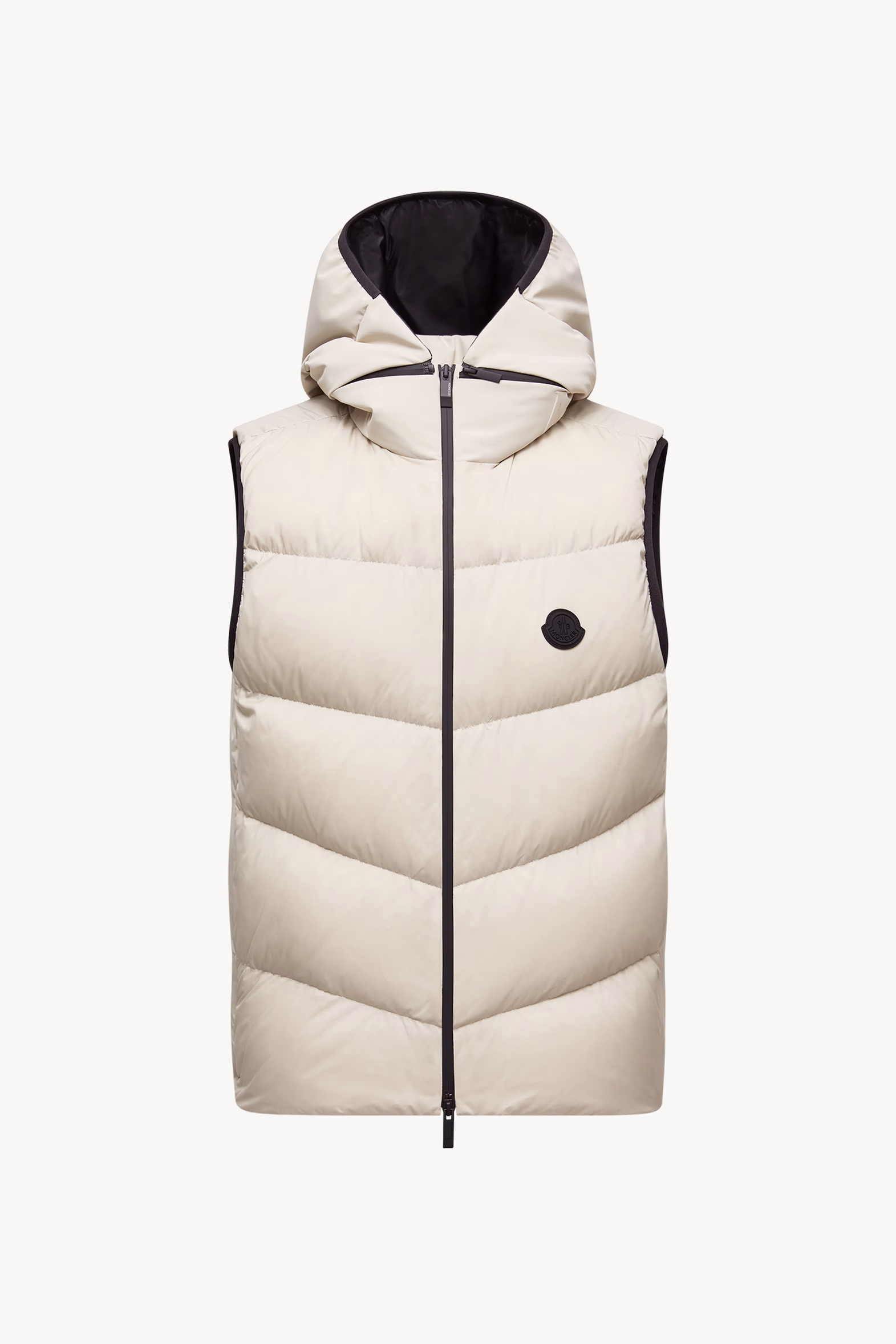 Guersac Diagonal-Quilted Hooded Down Vest Men Ice Grey Moncler 2
